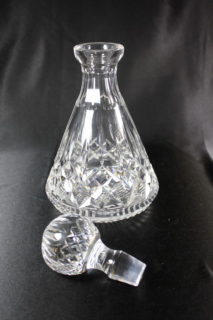 Vintage Cut Crystal WATERFORD Wine Liquor Decanter w Stopper Sunburst eBay
